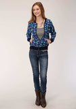 Roper Womens Print Rayon Bomber Style Jacket - Roper - Flyclothing LLC