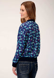 Roper Womens Print Rayon Bomber Style Jacket - Roper - Flyclothing LLC