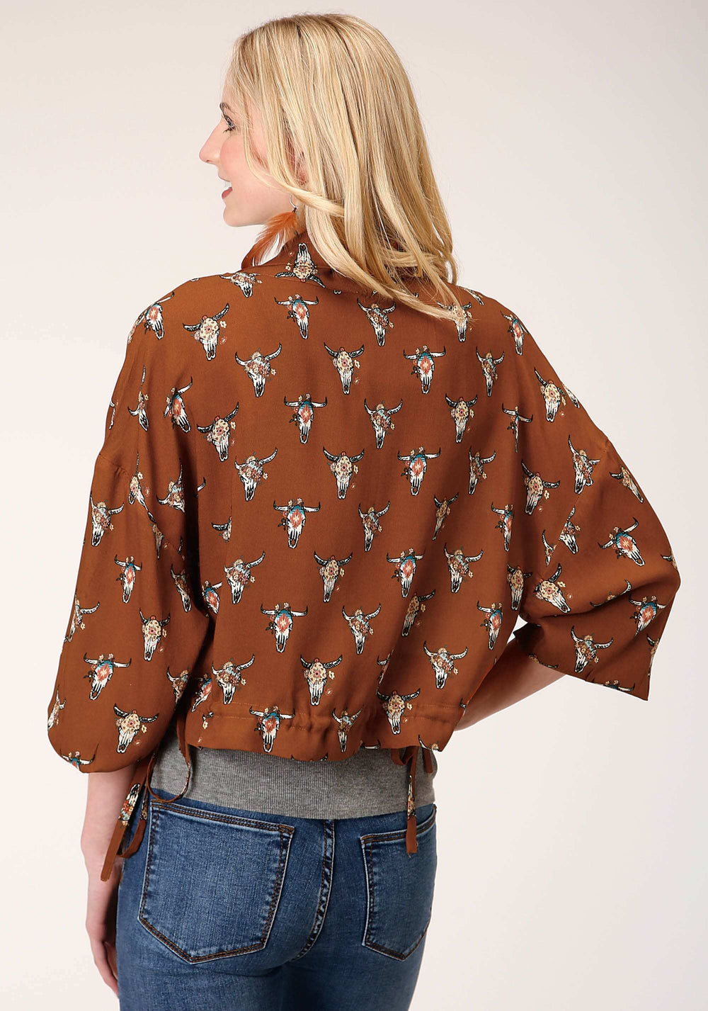 Roper Womens Cowskulls Print Dolman Sleeve Jacket - Roper - Flyclothing LLC