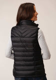 Roper Womens Down Black Nylon Dwn Proof Coated Vest - Roper - Flyclothing LLC