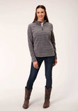 Roper Womens Melange Grey Micro Fleece Pullover - Roper - Flyclothing LLC