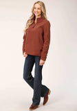 Roper Womens Sienna Rust Micro Fleece Pullover - Roper - Flyclothing LLC