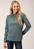 Roper Womens Misty Green Micro Fleece Pullover - Roper - Flyclothing LLC