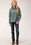 Roper Womens Misty Green Micro Fleece Pullover - Roper - Flyclothing LLC