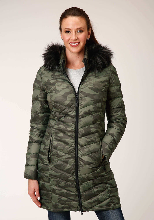 Roper Womens Parachute Camo Long Down Jacket - Roper - Flyclothing LLC