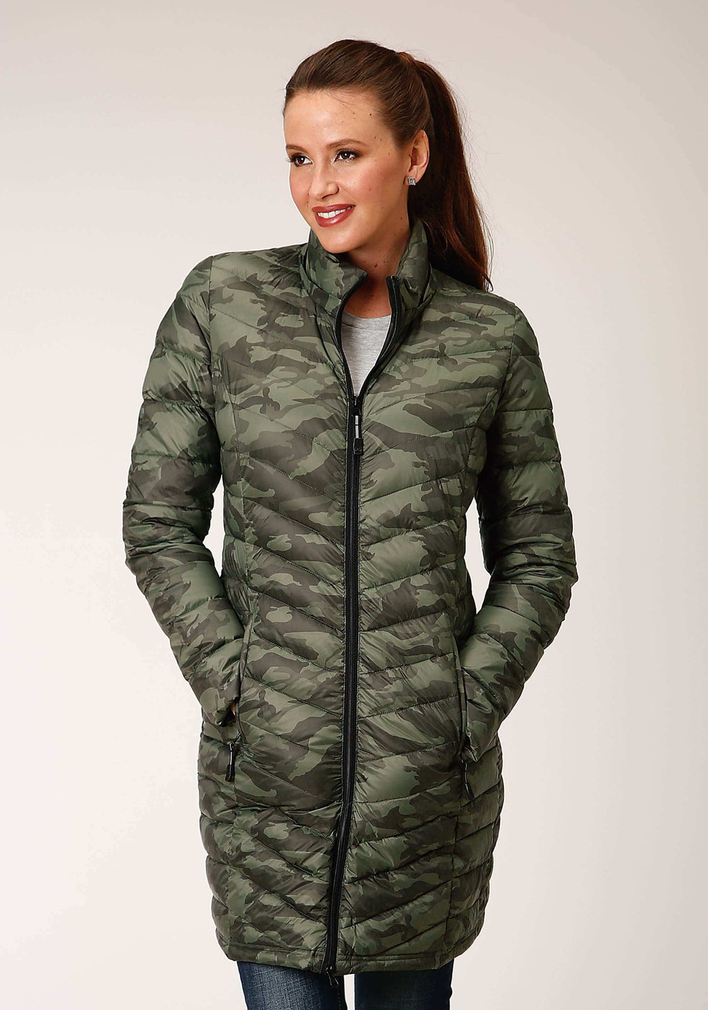 Roper Womens Parachute Camo Long Down Jacket - Roper - Flyclothing LLC