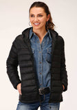 Roper Womens Crushable Hooded Down Jacket Black - Roper - Flyclothing LLC