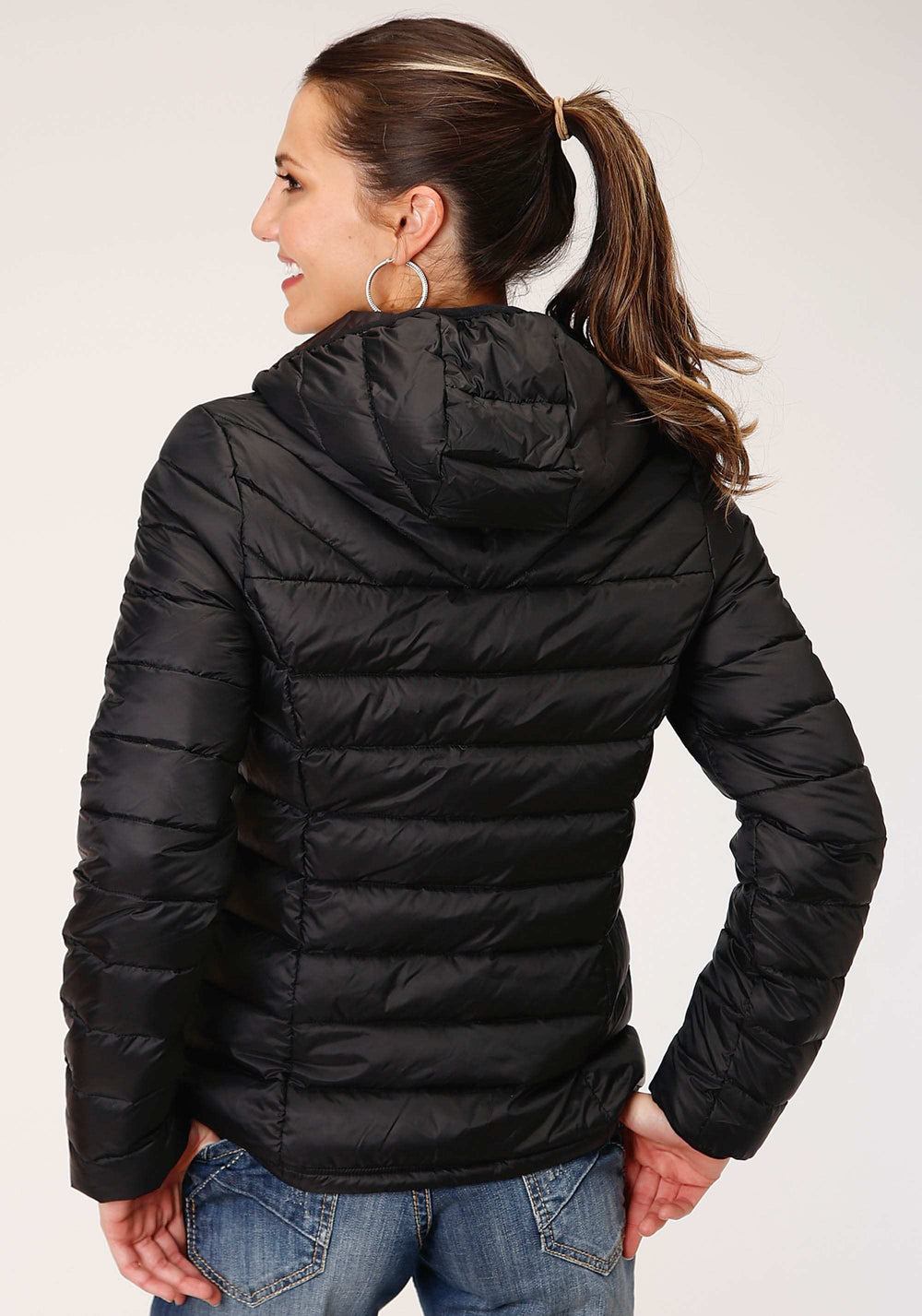 Roper Womens Crushable Hooded Down Jacket Black - Roper - Flyclothing LLC