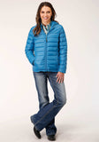 Roper Womens Crushable Hooded Down Jacket Teal - Roper - Flyclothing LLC