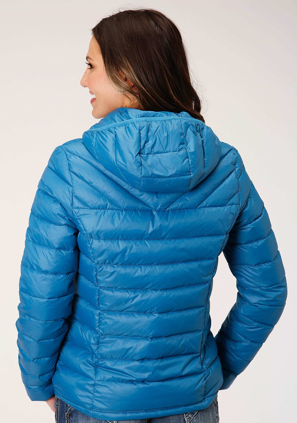 Roper Womens Crushable Hooded Down Jacket Teal - Roper - Flyclothing LLC