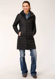 Roper Womens Parachute Black Long Down Jacket - Roper - Flyclothing LLC
