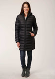 Roper Womens Black Nylon Dwn Proof Coated Jacket - Roper - Flyclothing LLC