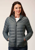 Roper Womens Silver Sage Nylon Down Proof Coated Jacket - Roper - Flyclothing LLC