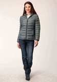 Roper Womens Silver Sage Nylon Down Proof Coated Jacket - Roper - Flyclothing LLC
