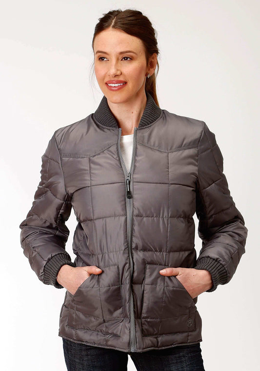 Roper Womens Grey Poly-Filled Jacket - Roper - Flyclothing LLC