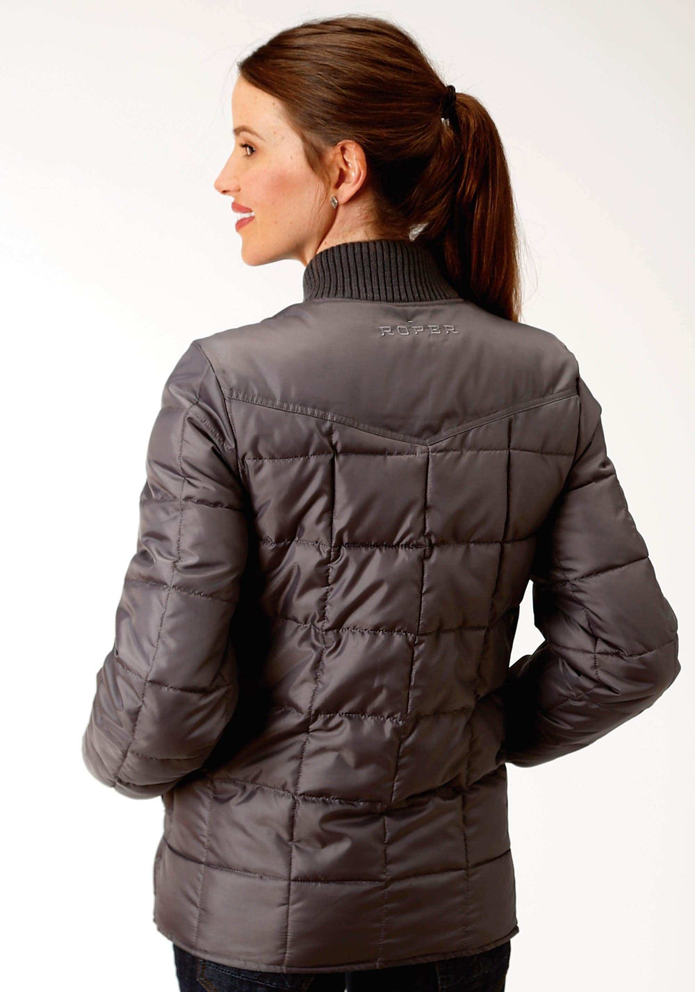 Roper Womens Grey Poly-Filled Jacket - Roper - Flyclothing LLC