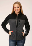 Roper Womens Grey Black Combo Soft Shell Tech Jacket - Roper - Flyclothing LLC