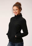 Roper Womens Black Softshell With Black Lining Zip Front Jacket - Roper - Flyclothing LLC