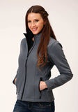 Roper Womens Heathered Grey Softshell Tech Jacket - Roper - Flyclothing LLC
