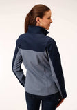 Roper Womens Pieced Navy Softshell Tech Jacket - Roper - Flyclothing LLC