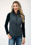 Roper Womens Tech Heather Grey Soft Shell Vest - Roper - Flyclothing LLC