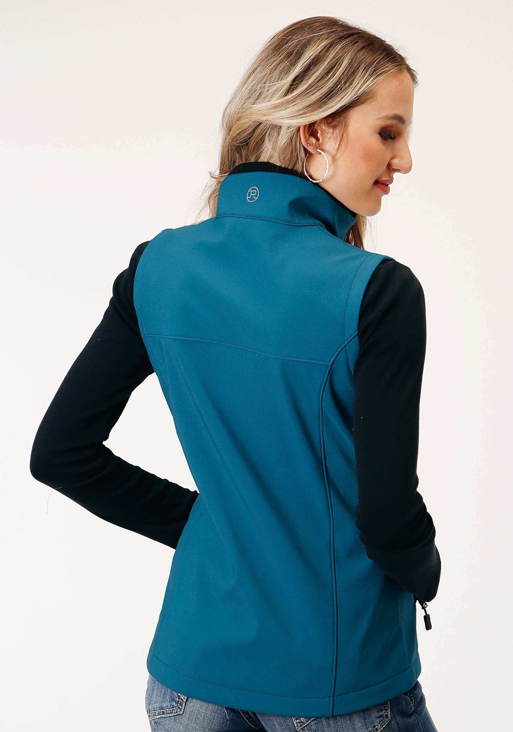 Roper Womens Tech Deep Teal Grid Soft Shell Vest - Roper - Flyclothing LLC