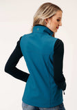 Roper Womens Tech Deep Teal Grid Soft Shell Vest - Roper - Flyclothing LLC