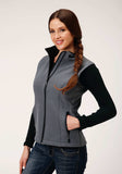 Roper Womens Tech Heathered Grey Softshell Vest - Roper - Flyclothing LLC