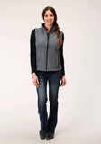 Roper Womens Tech Heathered Grey Softshell Vest - Roper - Flyclothing LLC