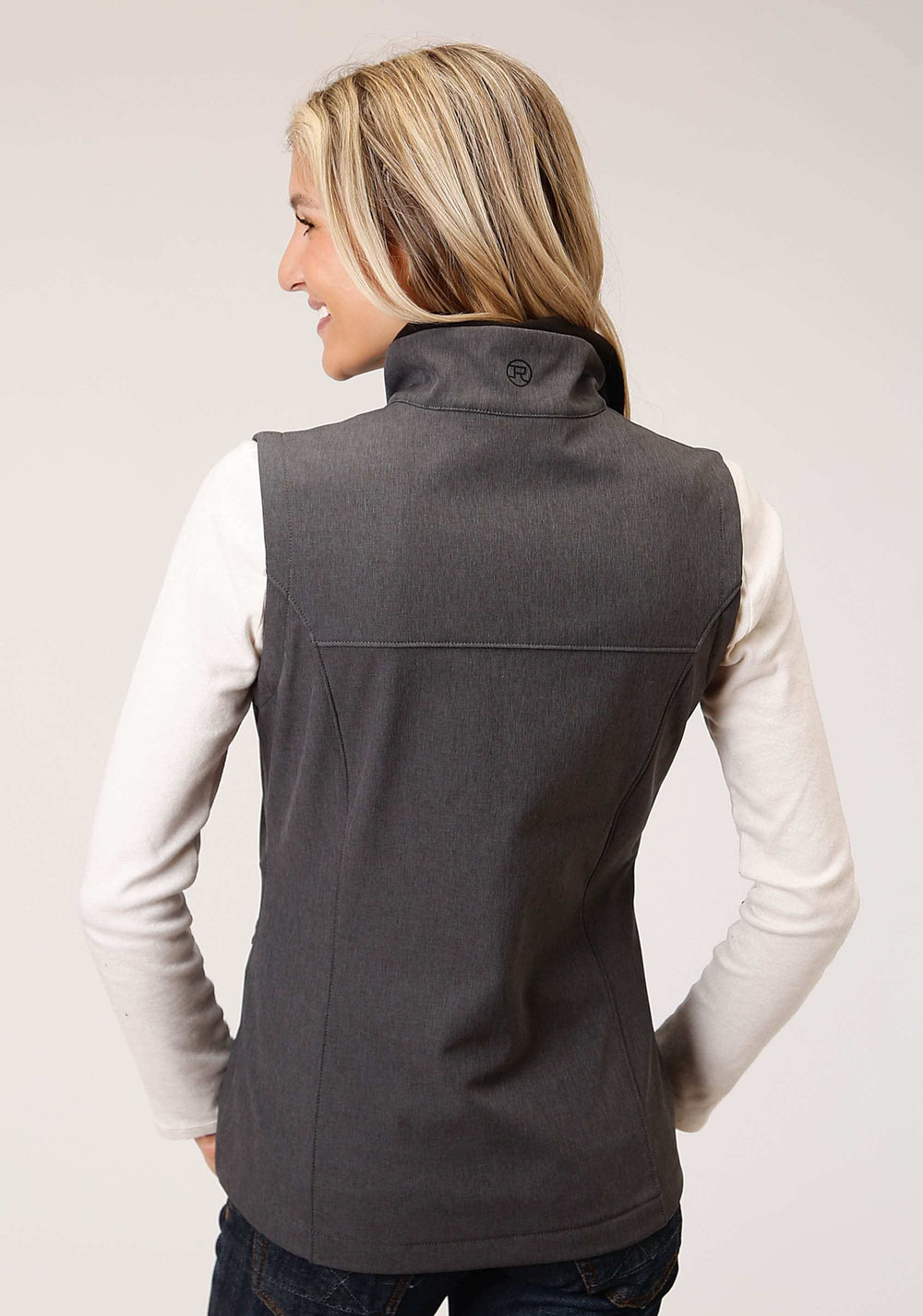 Roper Womens Tech Heather Grey Softshell Vest - Roper - Flyclothing LLC