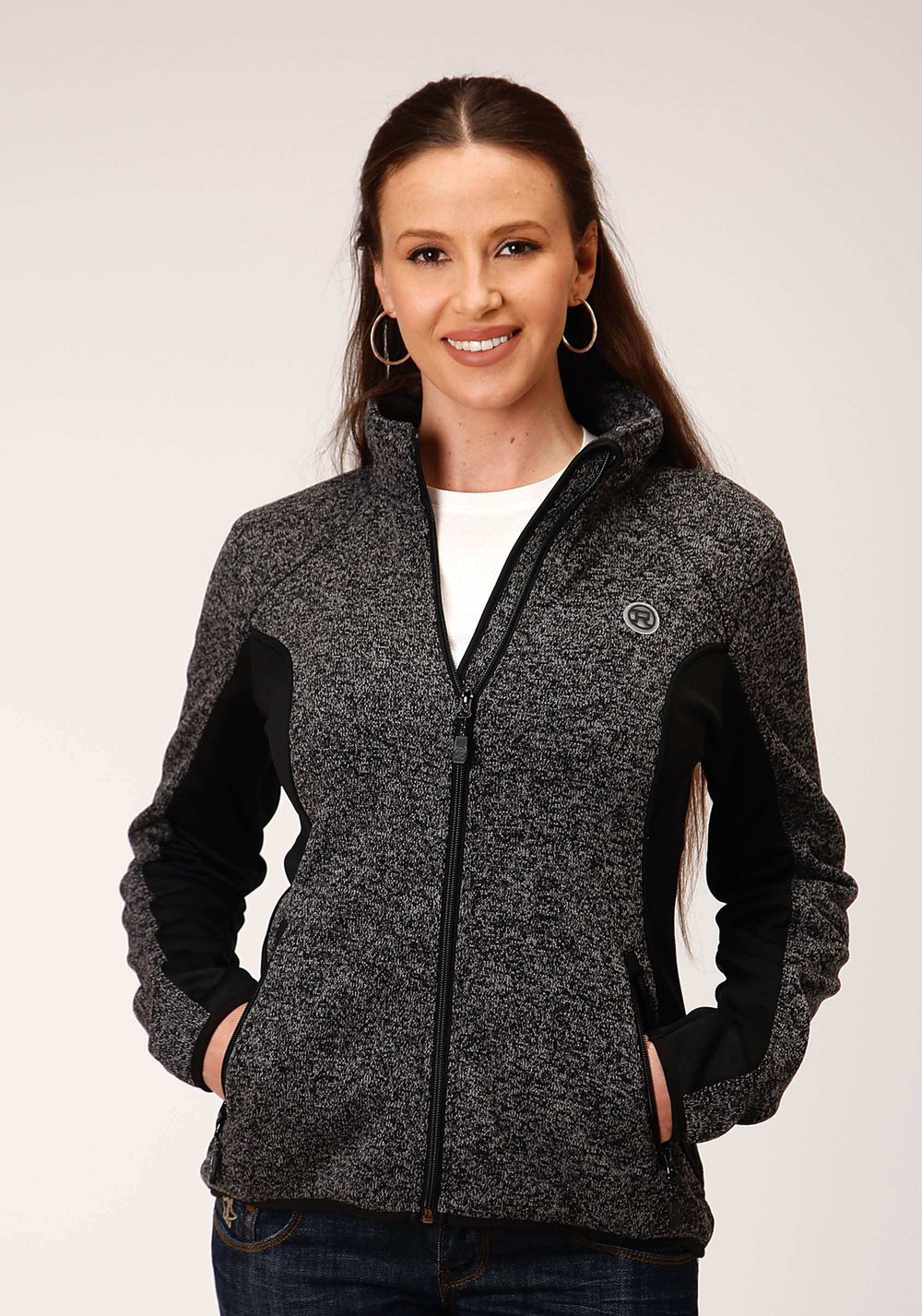 Roper Womens Melange Charcoal Grey Tech Jacket - Roper - Flyclothing LLC