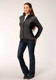 Roper Womens Melange Charcoal Grey Tech Jacket - Roper - Flyclothing LLC