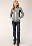 Roper Womens Sweater Knit Jacket Charcoal Black Tech Jacket - Roper - Flyclothing LLC