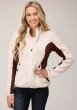 Roper Womens Sweater Knit Jacket Cream Taupe Tech Jacket - Roper - Flyclothing LLC