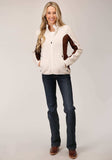Roper Womens Sweater Knit Jacket Cream Taupe Tech Jacket - Roper - Flyclothing LLC