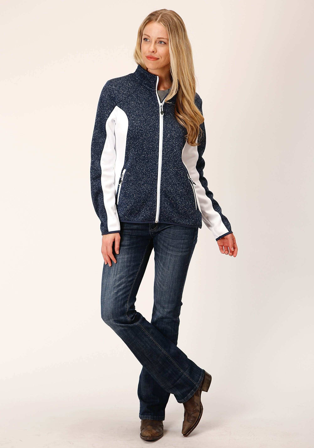 Roper Womens Sweater Bonded Fleece Jacket Tech Jacket - Roper - Flyclothing LLC