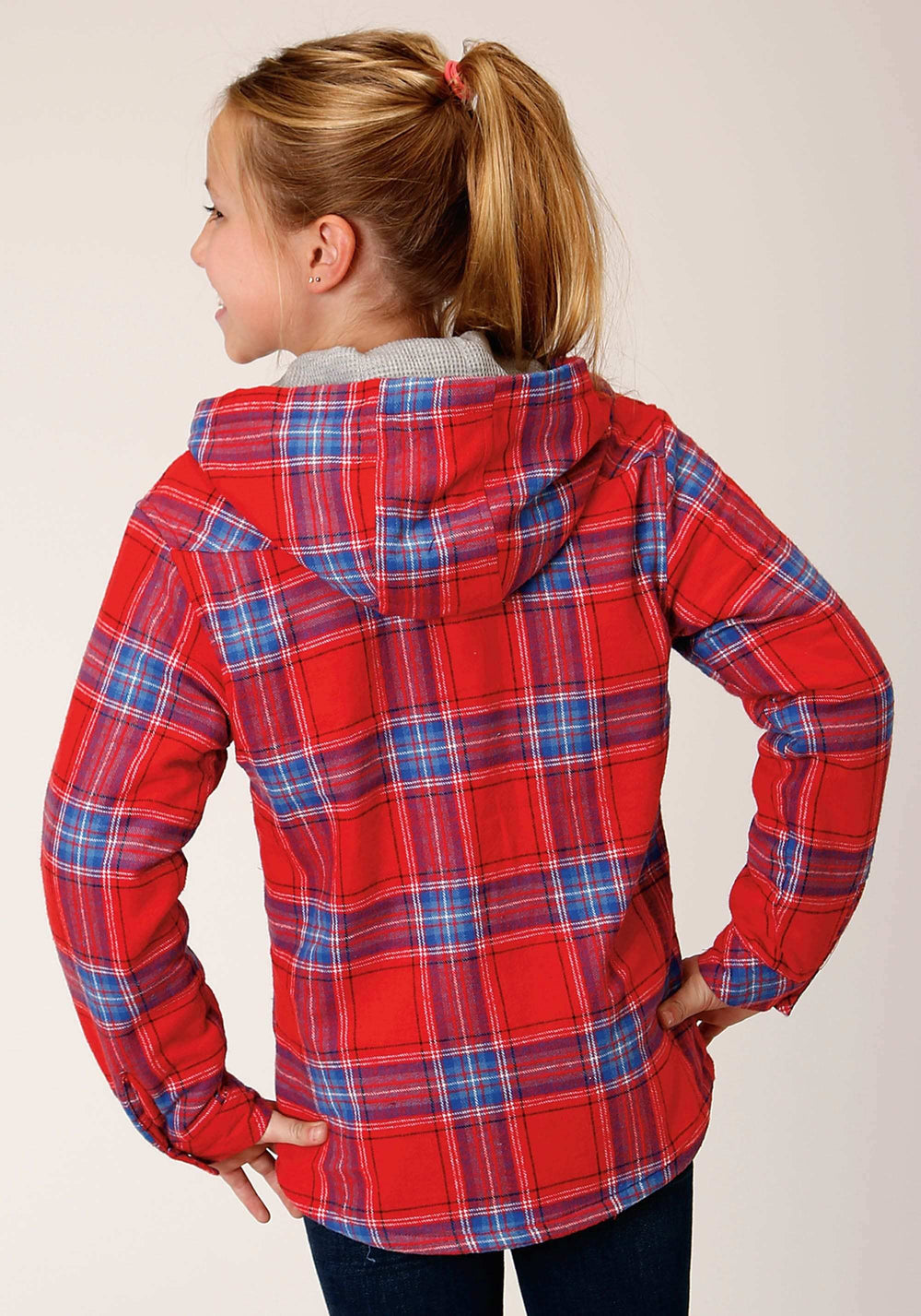Roper Girls Long Sleeve Snap Thermal Lined Flannel Shirt Jacket - Roper - Flyclothing LLC