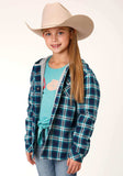Roper Girls Long Sleeve Snap Thermal Lined Flannel Shirt Jacket - Roper - Flyclothing LLC