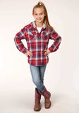 Roper Girls Long Sleeve Snap Thermal Lined Flannel Shirt Jacket - Roper - Flyclothing LLC