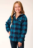 Roper Girls Long Sleeve Snap Thermal Lined Flannel Shirt Jacket - Roper - Flyclothing LLC