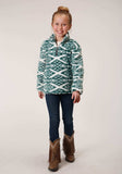 Roper Girls Womens Diamond Print Polar Fleece Pullover - Roper - Flyclothing LLC
