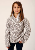 Roper Girls Womens Snow Leopard Print Polar Fleece Pullover - Roper - Flyclothing LLC