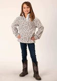 Roper Girls Womens Snow Leopard Print Polar Fleece Pullover - Roper - Flyclothing LLC