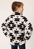Roper Girls Womens Black White Aztec Polar Fleece Pullover - Roper - Flyclothing LLC