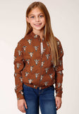 Roper Girls Cowskulls Print Bomber Style Jacket - Roper - Flyclothing LLC