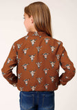 Roper Girls Cowskulls Print Bomber Style Jacket - Roper - Flyclothing LLC