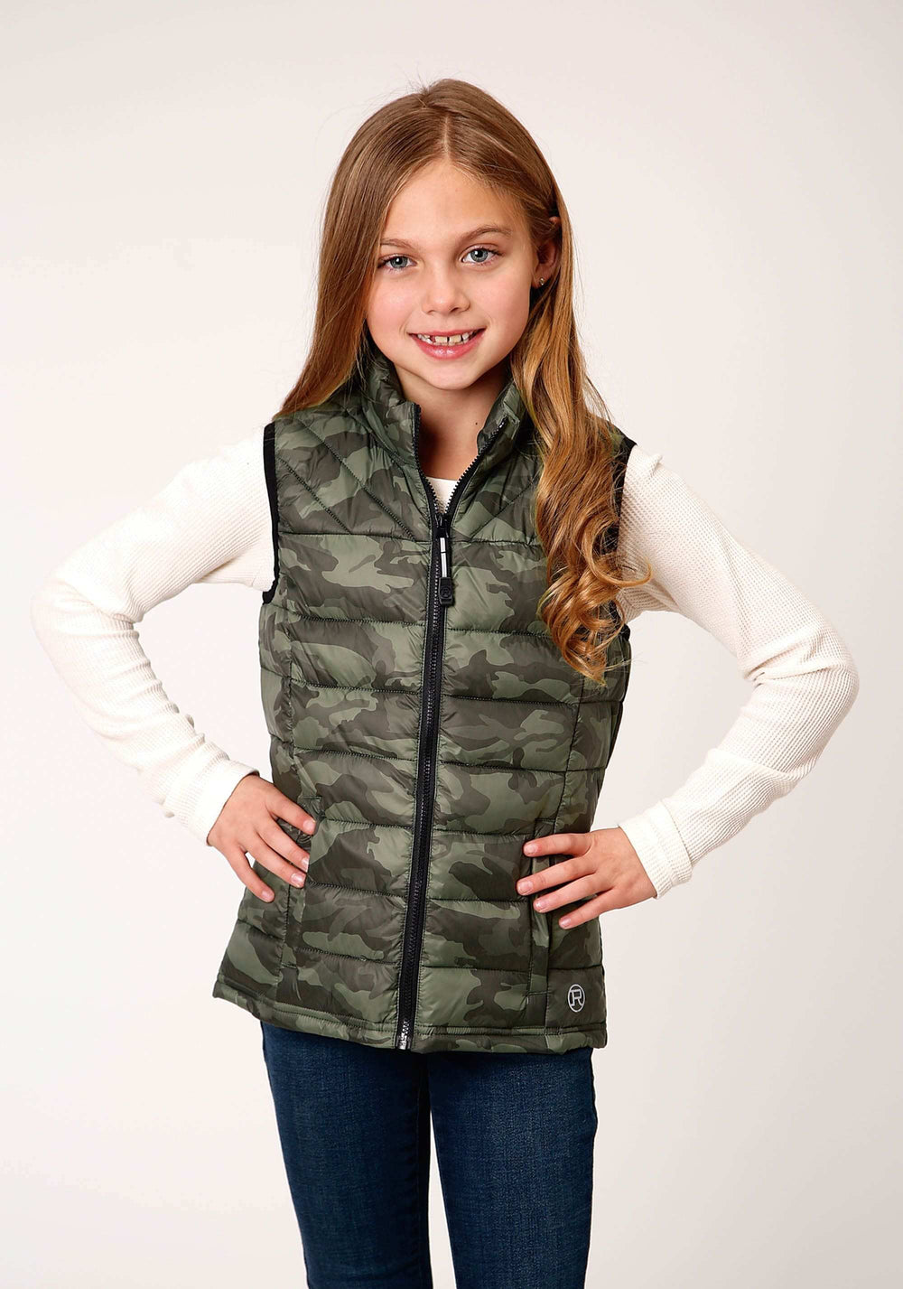 Roper Girls Parachute Camo Down Vest - Roper - Flyclothing LLC