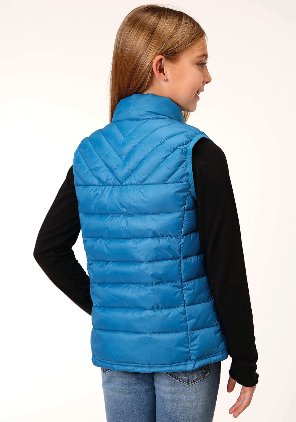 Roper Girls Crushable Poly Filled Teal Down Vest - Roper - Flyclothing LLC