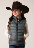 Roper Girls Slvr Sage Nylon Parachute Down Vest - Roper - Flyclothing LLC