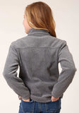 Roper Girls Heathered Charcoal Micro Polar Fleece Pullover - Roper - Flyclothing LLC